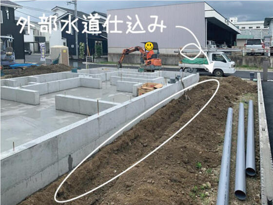 【橿原市】外部水道工事を進めています