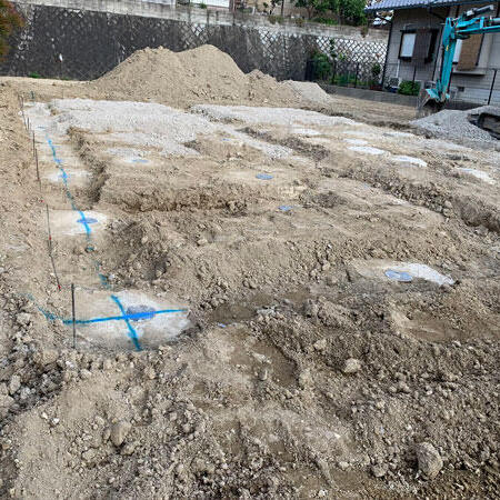 【香芝市】基礎の掘り方工事
