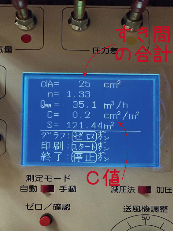 【奈良市】すき間の検査・気密測定でC値0.2c㎡/㎡を達成