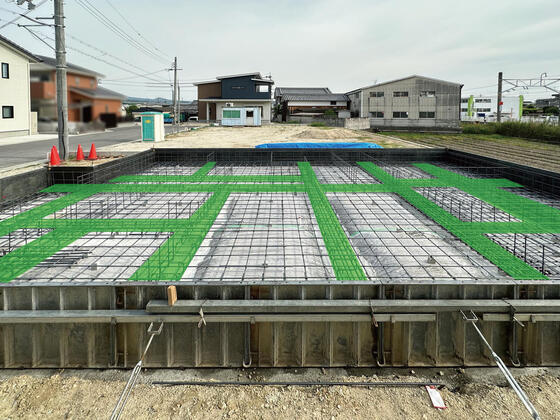 【香芝市】基礎の鉄筋施工が完了しました