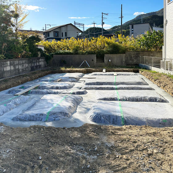 【香芝市】基礎工事が進んでいます①