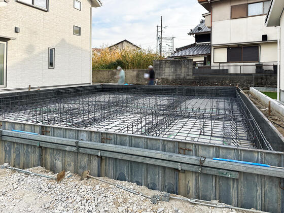 【香芝市】基礎の配筋検査に合格しました