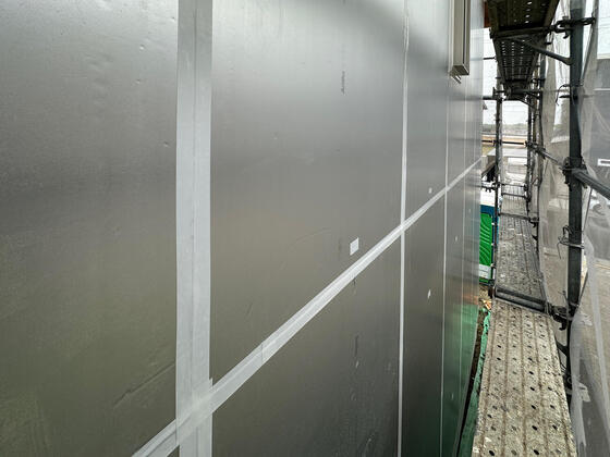 【河合町】外張り断熱を施工しています