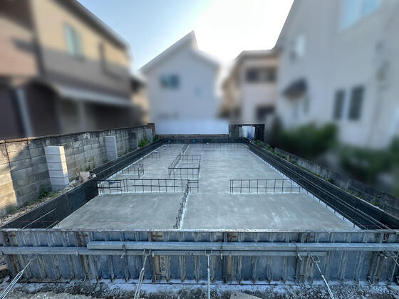 【松原市】基礎のベースコンクリートを打設しました