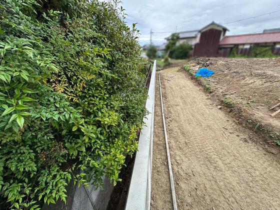 【香芝市】分譲地の２つ目の擁壁工事を進めています