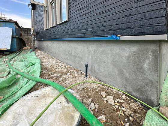 【松原市】基礎の立ち上がりを左官施工しました