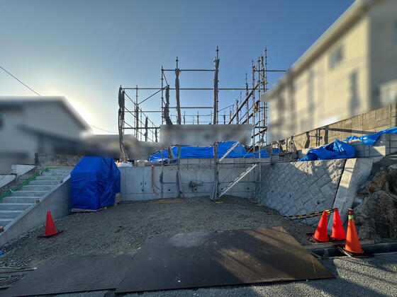 【奈良市】先行足場を組みました