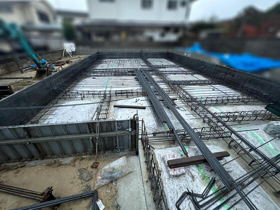 【奈良市】基礎の鉄筋工事を進めています