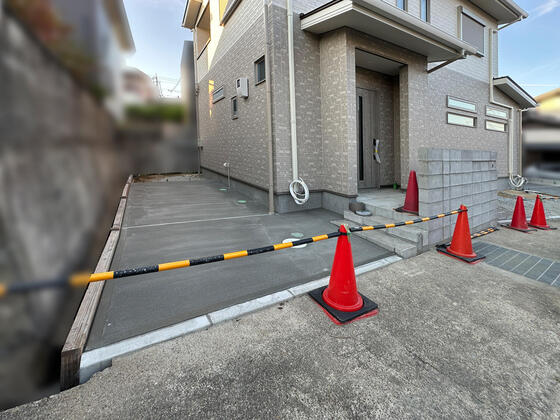 【奈良】駐車スペースの土間コンクリートを打設しました