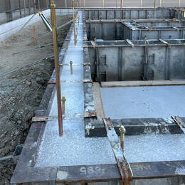 【香芝市】基礎の立上りコンクリートを打設しました