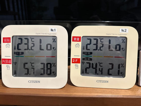 外気温5.7℃のときの全館冷暖房の室温は？