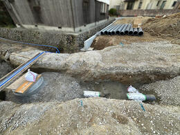 【香芝市】コーエイタウン二上山３期の水道配管工事を進めています