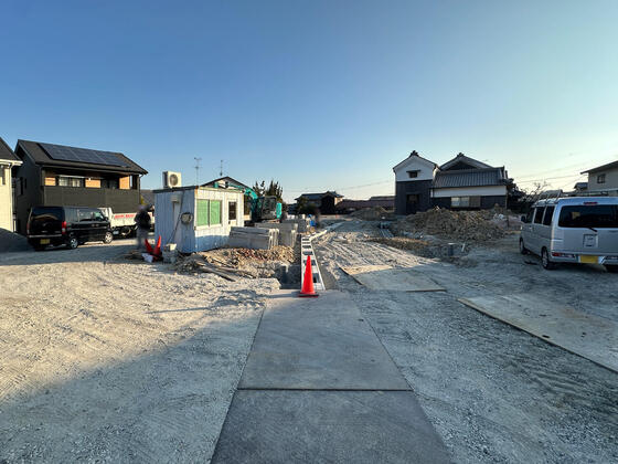 【香芝市】分譲地の道路の形状が見えてきました
