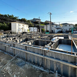【奈良市疋田町】基礎立上りのコンクリート打設