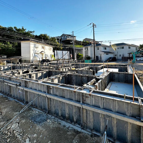 【奈良市疋田町】基礎立上りのコンクリート打設